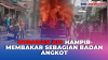 Angkot di Sukabumi Terbakar Hebat di Jalan, Diduga Korsleting Listrik