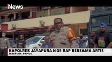 Sosialisasikan Corona dengan Lagu, Kapolresta Jayapura Nge-Rap