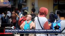 Abaikan Jaga Jarak, Pemohon SKCK Padati Halaman Mapolres Cirebon