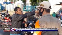 Puluhan Pengendara Motor dan Pejalan Kaki Terjaring Razia Masker di Jakarta Pusat