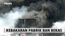 Pabrik Pengolahan Ban Bekas di Pekanbaru Terbakar