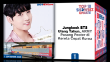 Jungkook BTS Ultah, ARMY Pasang Poster di Kereta Cepat Korea