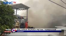 8 Rumah Petak di Kelapa Dua Wetan Jakarta Timur Ludes Terbakar