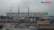 Misi Keliling Nusantara, KRI Bima Suci Tiba di Pelabuhan Belawan