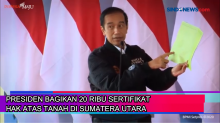 Presiden Bagikan 20 Ribu Sertifikat Hak Atas Tanah di Sumatera Utara
