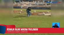 Viral, Remaja 13 Tahun Injak Makam Pahlawan di Lampung Utara