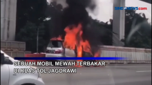 Sebuah Mobil Mewah Terbakar di Ruas Tol Jagorawi