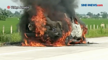 Mobil Terbakar di Tol Tebingtinggi-Meda, Diduga Akibat Korsleting