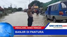 Banjir Rendam Akses Jalan Utama Pantura dan Persawahan