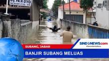 Semakin Meluas, Banjir Menggenangi 12 Kecamatan di Subang