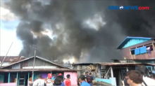 Pemukiman Padat Penduduk Terbakar di Bitung