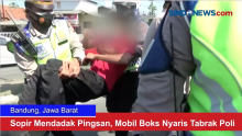 Sopir Mendadak Pingsan, Mobil Boks Nyaris Tabrak Polisi