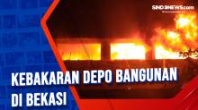 Kebakaran Depo Bangunan di Bekasi