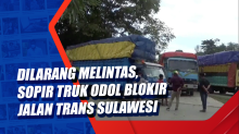 Dilarang Melintas, Sopir Truk Odol Blokir Jalan Trans Sulawesi