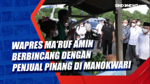 Wapres Maruf Amin Berbincang dengan Penjual Pinang di Manokwari