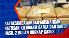 Satreskoba Jakbar Musnahkan Ratusan Kilogram Ganja dan Sabu Hasil 2 Bulan Ungkap Kasus
