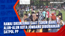 Ramai Dikunjungi saat Tahun Baru, Alun-Alun Kota Jombang Dibubarkan Satpol PP