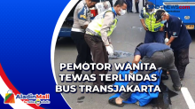 Pemotor Wanita Tewas Terlindas Bus Transjakarta