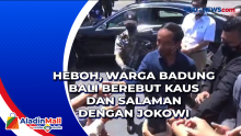 Heboh, Warga Badung Bali Berebut Kaus dan Salaman dengan Jokowi
