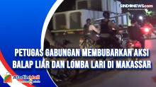 Petugas Gabungan Membubarkan Aksi Balap Liar dan Lomba Lari di Makassar