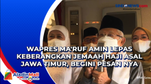 Wapres Maruf Amin Lepas Keberangkan Jemaah Haji Asal Jawa Timur, Begini Pesan nya