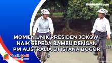 Momen Unik Presiden Jokowi Naik Sepeda Bambu dengan PM Australia di Istana Bogor