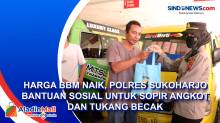 Harga BBM Naik, Polres Sukoharjo Bantuan Sosial untuk Sopir Angkot dan Tukang Becak