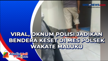 Viral, Oknum Polisi Jadikan Bendera Keset di Mes Polsek Wakate Maluku