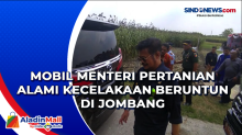 Mobil Menteri Pertanian Alami Kecelakaan Beruntun di Jombang