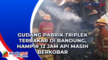 Gudang Pabrik Triplek Terbakar di Bandung, Hampir 12 Jam Api Masih Berkobar