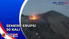 Gunung Semeru di Lumajang Erupsi, Lava Pijar  Mengalir