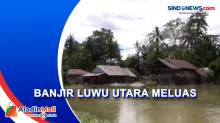 Banjir Meluas, Petugas Kesulitan Evakuasi Warga di Luwu Utara