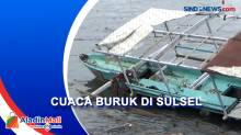 Sejumlah Perahu Nelayan Rusak Terhempas Gelombang Tinggi di Sulsel