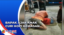 Anak Diajak Bapaknya Mencuri Kopi Kemasan di Pasuruan, Begini Modusnya