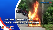 Sedang Antarkan Penumpang, Taksi Online Terbakar di Baubau