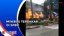 Minibus Terbakar saat Membawa 20 Jeriken Bensin di Bandung