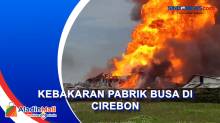 Kobaran Api Melahap Pabrik Busa Seluas 2 Hektare di Cirebon, Puluhan Damkar Dikerahkan