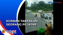 Heboh! Mobil Patwal dalam Rombongan Pejabat Tabrak Motor di Jalinsum Medan