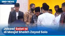 Ganjar Dampingi Presiden Jokowi Salat di Masjid Raya Sheikh Zayed Solo