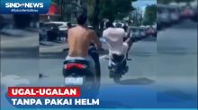Viral Aksi Ugal-ugalan Bule Berkendara di Jalan Raya Bali Tanpa Helm