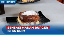 Nikmatnya Makan Burger Isi Es Krim di Parepare