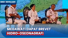 Hari Hidrografi Dunia, Megawati Terima Bravet Kehormatan Hidro-Oceanografi dari TNI AL