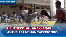 Senangnya Anak-Anak Isi Libur dengan Latihan Taekwondo di Polda Bali
