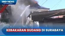 Kebakaran Gudang Distributor Pakaian Bayi di Surabaya