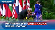 Momen PM Timor Leste Xanana Gusmao Cium Tangan Iriana Jokowi