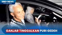 Ganjar Nyetir Mobil Tinggalkan Puri Gedeh Didampingi Siti Atikoh