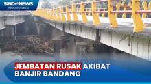 Banjir Bandang Rusak Jembatan di Jalinsum Padang-Bukittinggi