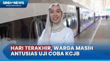 Suasana Uji Coba Kereta Cepat Jakarta-Bandung Hari Terakhir, Warga Masih Antusias