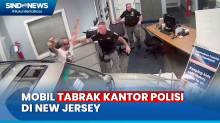 Momen Menegangkan saat Mobil SUV Tabrak Kantor Polisi di New Jersey