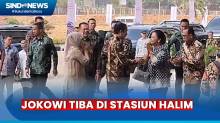 Jelang Peresmian Kereta Cepat, Presiden Jokowi dan Istri Tiba di Stasiun Halim